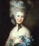 Thomas Gainsborough Portrait of a Lady in Blue 5 oil painting